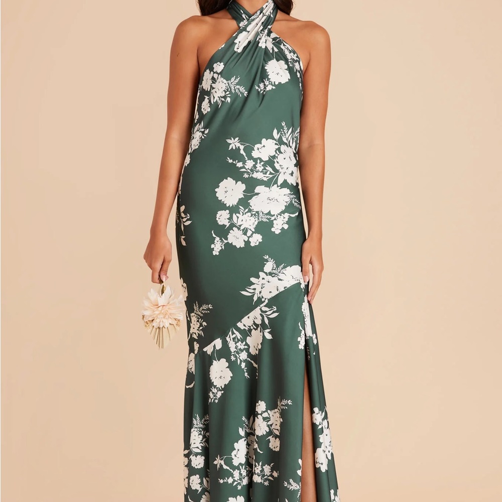 Birdie Grey Floral Bridesmaid Dress in Eucalyptus Whimsical Bloom